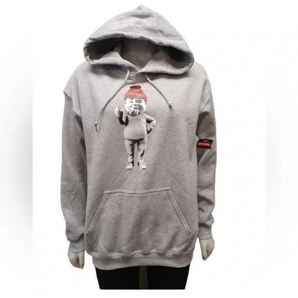 Fucklamode NWT Grey  Pullover Hoodie Size Medium - Picture 5 of 9
